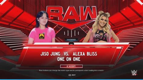 WWE2K24 Universe Mode RAW Story Part 01 3 정지소 vs 알렉사 블리스 YouTube