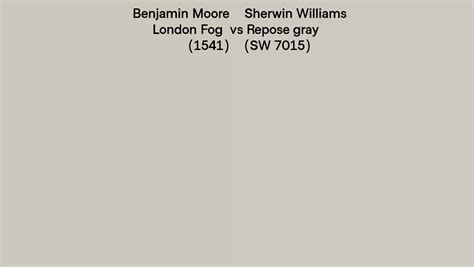 Benjamin Moore London Fog 1541 Vs Sherwin Williams Repose Gray Sw