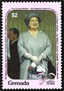 Stamp Elizabeth The Queen Mother Grenada 90th Anniversary Of The