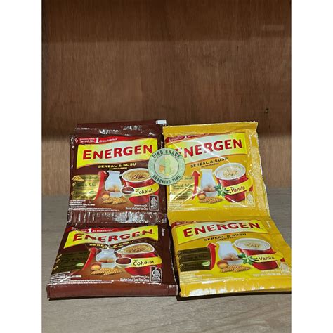 Jual Energen Sereal Oat Renceng Rasa Vanilla Coklat Isi Pcs