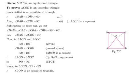 In The Given Figure O Is A Point In The Interior Of 1 M A Square ABCD