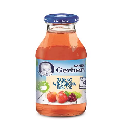 Gerber 100% sok jabłko winogrona po 4 mies 200ml - Gerber | Sklep EMPIK.COM