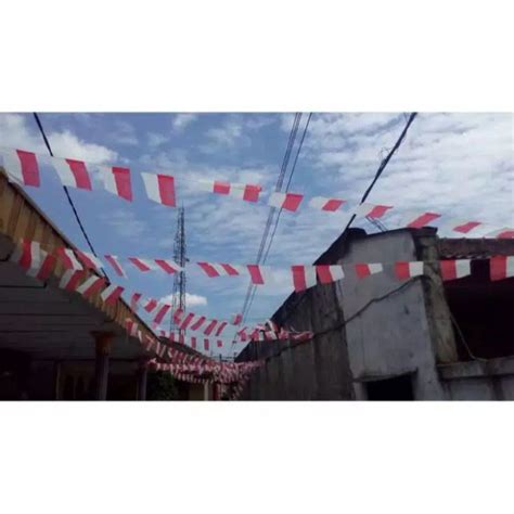 Jual Bendera Merah Putih Plastik Pakai Tali Bendera Renteng Plastik