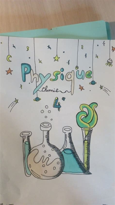 Page De Garde Physique Chimie Dessin De Couverture Illustrations De