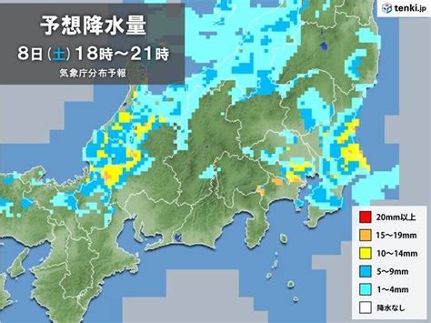 関東甲信に発達した雨雲 長野県で霰あられ 落雷・突風・ひょうにいつまで注意 2023年4月8日 エキサイトニュース