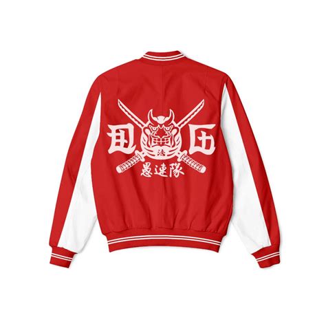 เสอแจคเกตทรง Bomber Jacket ลาย กลม Daruma Ikka จาก HIGH LOW