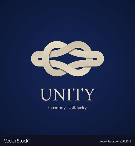 Unity Knot Symbol Design Template Royalty Free Vector Image