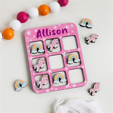 Unicorn Tic Tac Toe Game – Personalized Planet