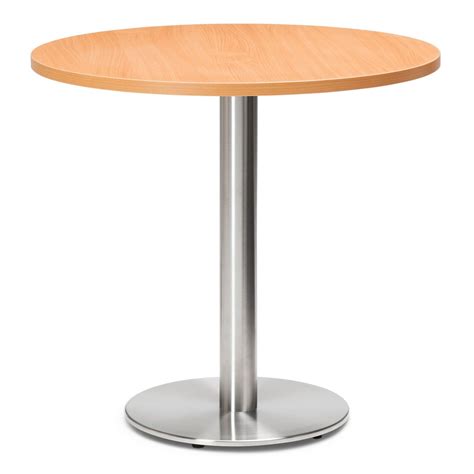 Tivoli Metal Base Pedestal Round Table with Wood Top 600mm | Tables&Tops