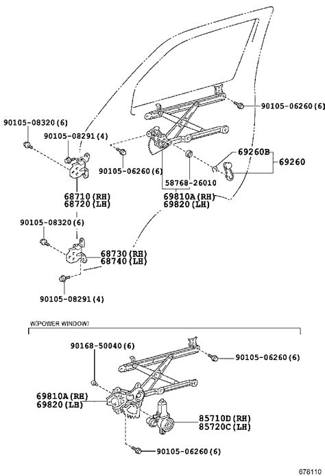 Toyota Hiacekdh R Lemdyn Body Front Door Window Regulator Hinge