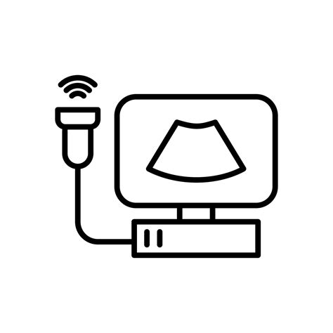 Ultrasound Research Vector Icon Medical Diagnostic Equipment