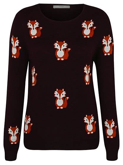 Fox Print Jumper Women George At Asda