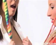 Shiny Pvc Lesbian Nurses Alicia And Lisa Teasing Hard