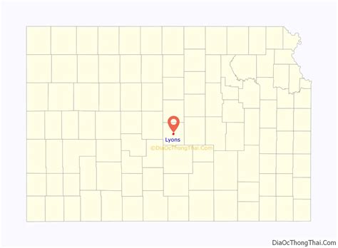 Map of Lyons city, Kansas - Thong Thai Real