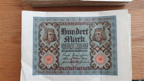 Reichsbanknoten 100 Mark Jg 1920 150 Stk Kaufen Auf Ricardo