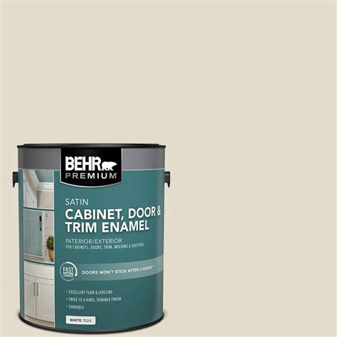 BEHR PREMIUM 1 Gal MQ3 40 Varnished Ivory Satin Enamel Interior