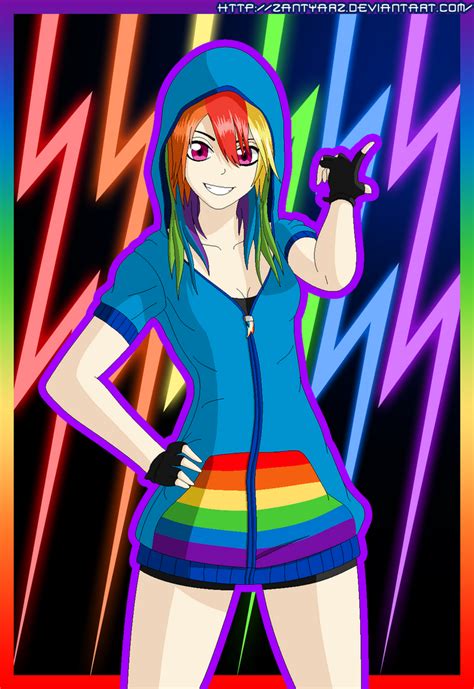 Rainbow Dash Human by ZantyARZ on DeviantArt