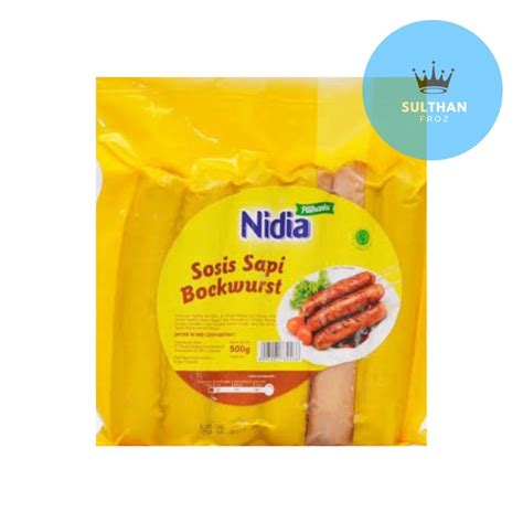 Jual NIDIA SOSIS SAPI BOCKWURST JUMBO 500 G Shopee Indonesia