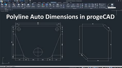 Progecad Tutorials How To Use Polyline Auto Dimesions Command Youtube