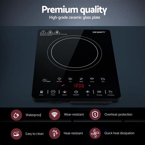 Hot Plate Single Induction Cooktop Ceramic Cm Free Standing Safety Variety Store