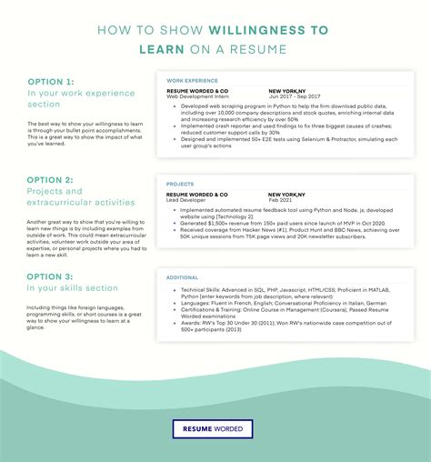 How To Demonstrate Willingness To Learn On A Resume