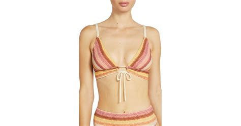 Robin Piccone Lyra Triangle Bikini Top In Natural Lyst