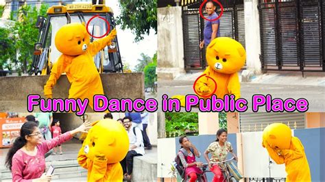 Teddy Bear Funny Dance In Public Place 2023 New Video Public Reaction 🤣