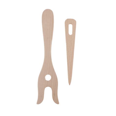 Natural Wood Knitting Fork Lucet Tool For Knitting Cordmaking For