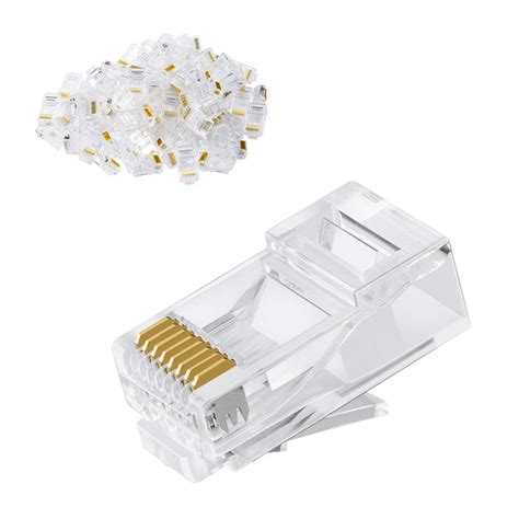 Rj45 Konnektör 100 Adet Network Cat5 Cat6 Jak Jack Ethernet Uç