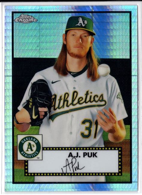 Topps Chrome Platinum Anniversary Aj Puk Prism Refractor Oakland A