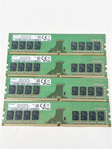 Samsung 32GB(4x8GB) PC4-2400T DDR4 Desktop Memory M378A1K43CB2-CRC ...