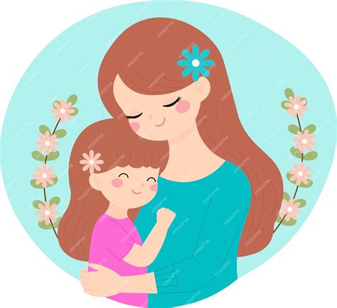 Desenhos De Mães E Filhas - Desenho de mães e crianças ilustração de mãe e filha | Vetor Premium