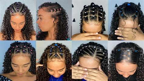 Penteados adoráveis e lindos elástico para cabelo cacheado