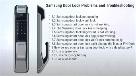 Samsung Door Lock Problems and Troubleshooting Guide