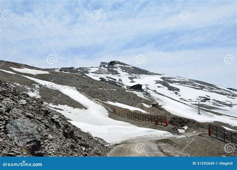 Spanish Ski Resort in Spring, Veleta Stock Photo - Image of moraine ...