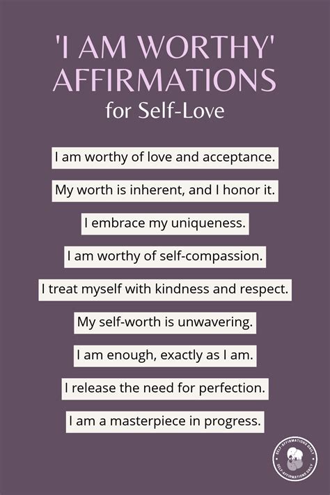 100 I Am Worthy Affirmations To Boost Your Self Esteem