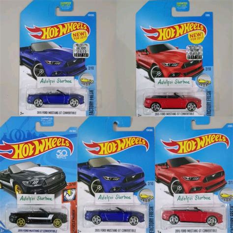 Hotwheels Hot Wheels 2015 Ford Mustang Gt Convertible Factory Sealed Factory Fresh Akta Muscle