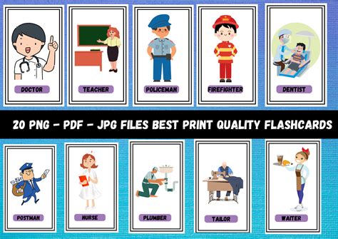 Community Helpers Flashcards | Montessori flashcards | Pre-S - Inspire Uplift