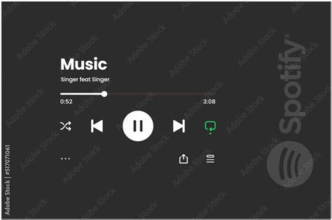 Spotify music player Stock ベクター Adobe Stock