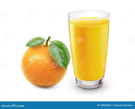 Sumo De Laranja Fresco Frutos Isolados Em Branco Foto De Stock