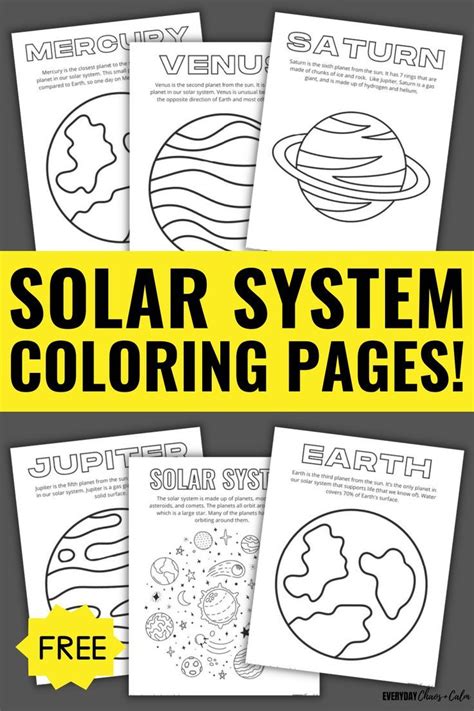 Free Printable Solar System Coloring Pages Solar System Coloring