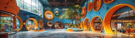 Interactive Childrens Museum with Educational Play Areas3D Render Stock ...