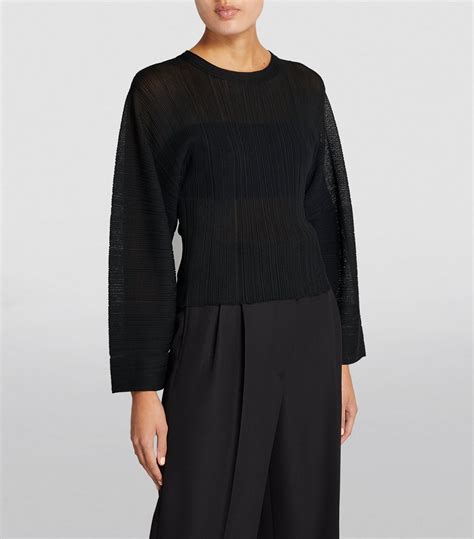 Stella Mccartney Plissé Long Sleeve Top Harrods In