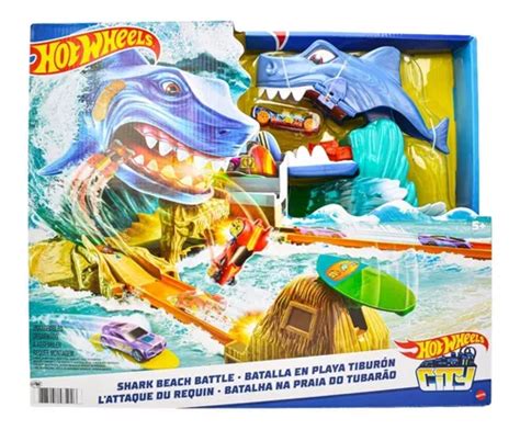 Hot Wheels Pista Batalla En Playa Tiburon Mattel Envío gratis
