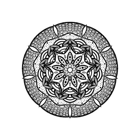 Premium Photo Mandala Pattern Design With Hand Drawn Mandala Oriental