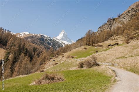 Zermatt Dorf Alpen Matterhorn Furi Zmutt Blatten Wallis