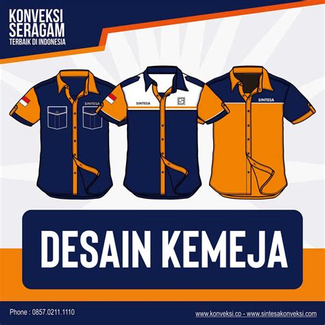 Desain Kemeja Seragam Keren Untuk Kerja Kantoran Komunitas Organisasi