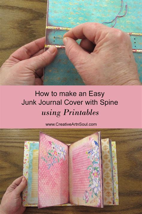 Easy Junk Journal Cover With Spine Diy Printables