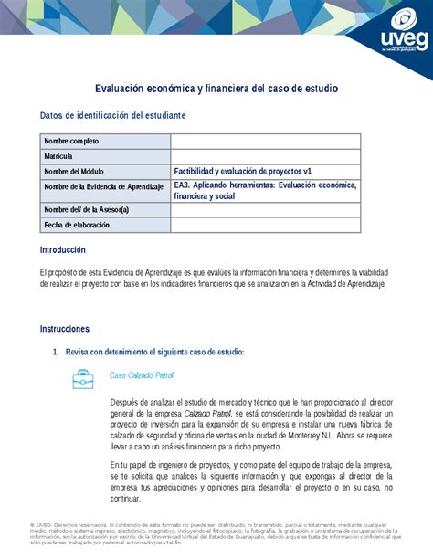 Factibilidad y evaluación de proyectos v1 Evaluación económica y