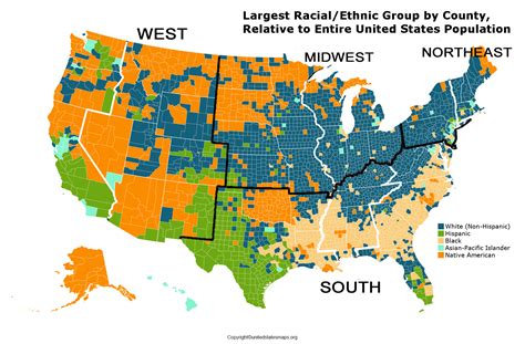 Us Ethnicity Map Ethnicity Map Of Usa United States